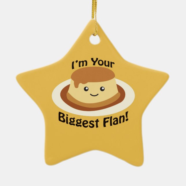 I'm your Biggest Flan Ceramic Tree Decoration (Back)