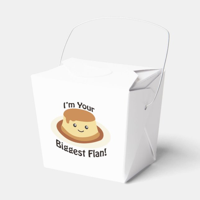 I'm your biggest flan! favour box (Front Side)