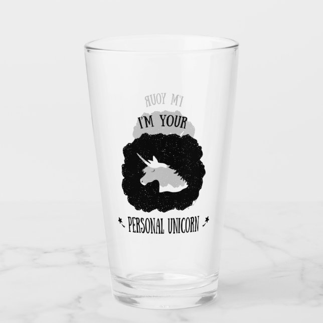 I'm Your Personal Unicorn Glass (Front)