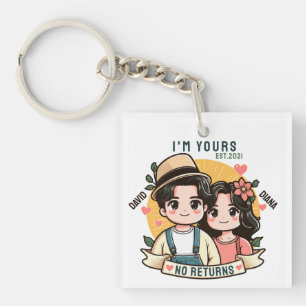 I'm Yours No Refunds Couple Valentine's Day Gift Key Ring
