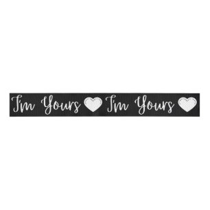 I'm Yours White Valentine's Grosgrain Ribbon