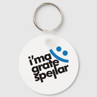 I'ma Grate Spellar - Blue Key Ring