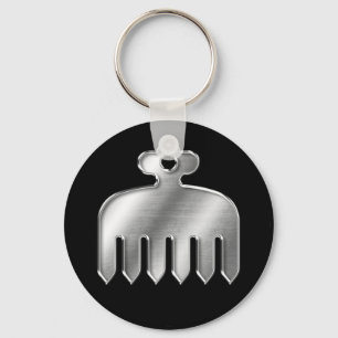 Imagawa Clan Kamon Silver Chrome Key Ring