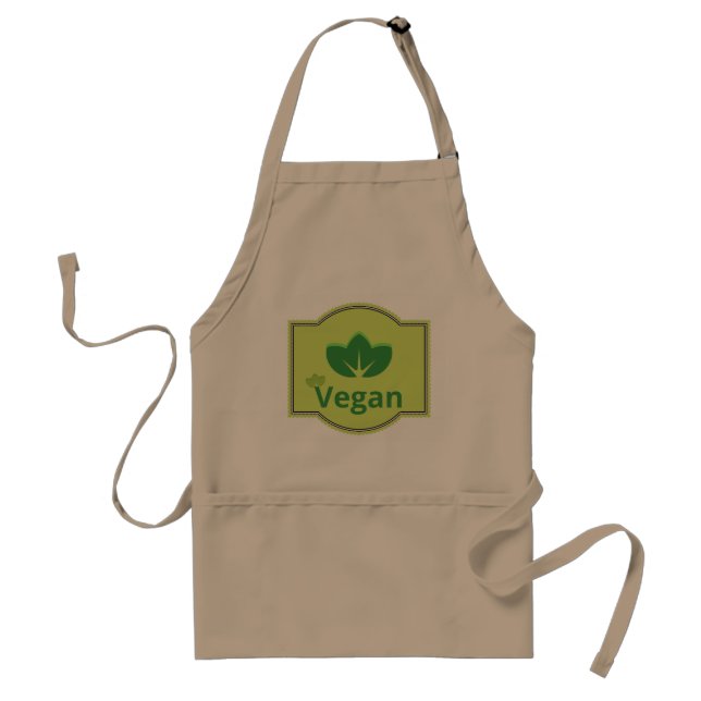 Image and message for vegans. standard apron (Front)