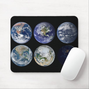 Image Comparison Of Iconic Views Of Planet Earth. Mouse Mat