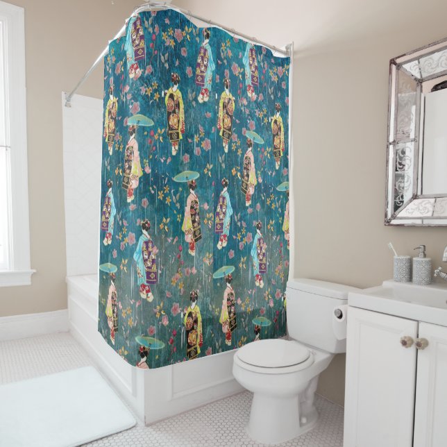 Image Geishas Shower Curtain (In Situ)