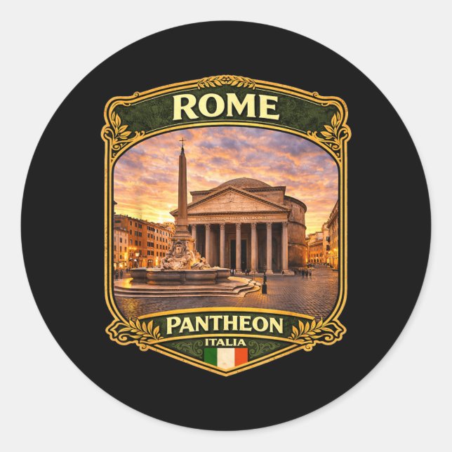 Image Illustration Classic Round Sticker (Front)