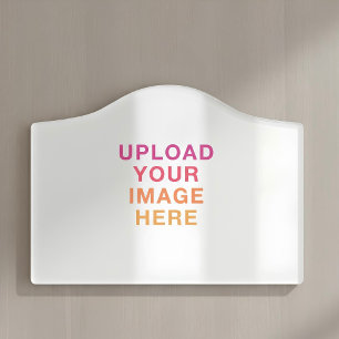 Image Logo Blank White Door Sign