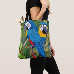 image: macaws from Brazil. Tote Bag