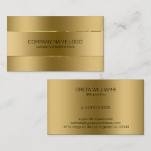 Image Metallic Gold Background Business Card