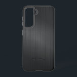 Image of a Grey Brushed Aluminium texture Samsung Galaxy Case<br><div class="desc">Image of a dark-grey brushed aluminium metallic look texture. Simple and elegant design. Available on other products. Optional name/ monogram.</div>