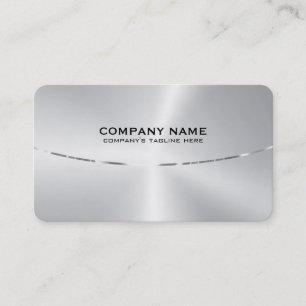 Image of a Luxury Metallic Faux Silver Texture Business Card