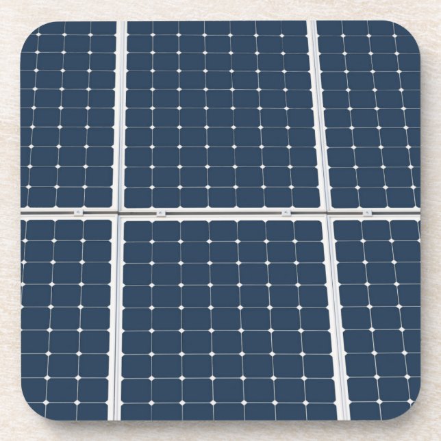 Image of a solar power panel funny coaster (Front)