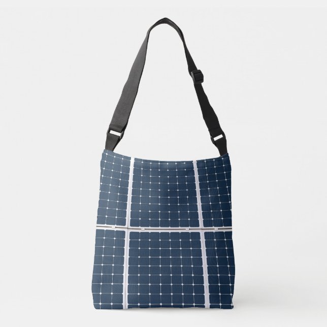 Image of a solar power panel funny crossbody bag (Front)