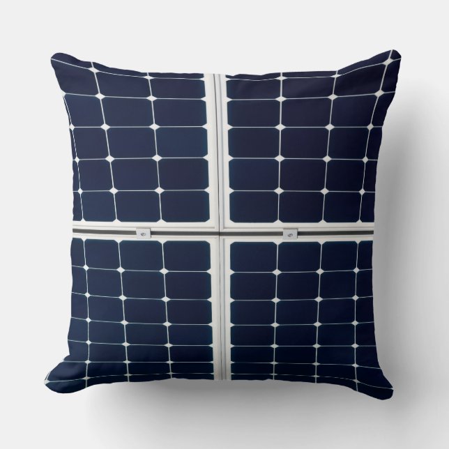 Image of a solar power panel funny cushion (Front)