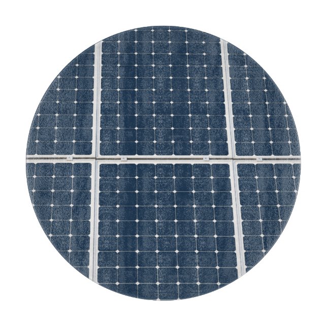 Image of a solar power panel funny cutting board (Front)