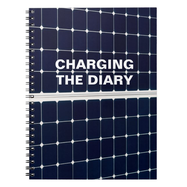 Image of a solar power panel funny notebook (Front)