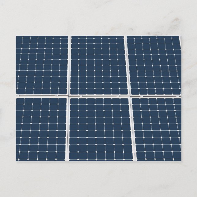 Image of a solar power panel funny postcard (Front)