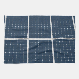 Image of a solar power panel funny tea towel