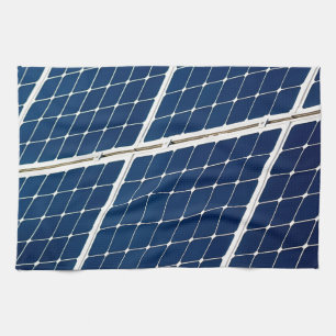 Image of a solar power panel funny tea towel