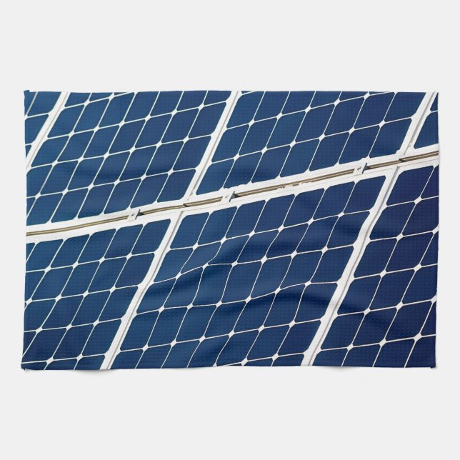Image of a solar power panel funny tea towel (Horizontal)