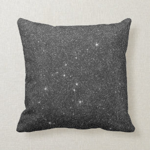 Image of Black and Grey Glitter Cushion