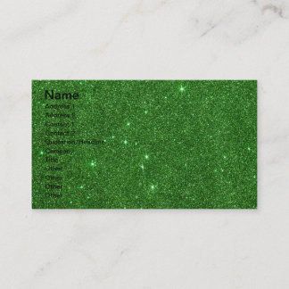 Image of Bright Green Glitter Business Card