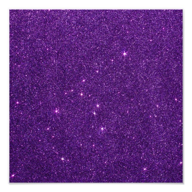 Image of Bright Purple Glitter Photo Print (Front)