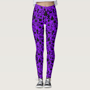Image of Christmas B Purple BG Leggings
