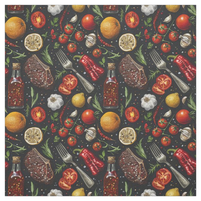 Image of cooking products. fabric (Swatch)