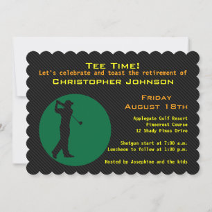 Image of golfer Retirement Party Invitation