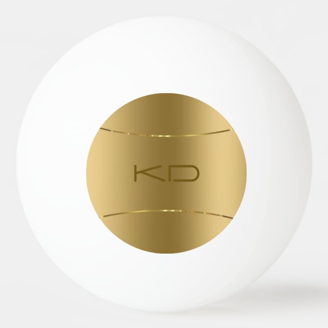 Image Of Metallic Gold - Stainless Steel Look Ping Ping Pong Ball (Front)