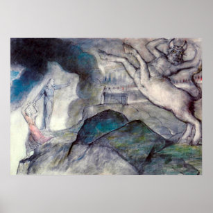 Image of Minotaur to illustrate Inferno, Canto XII Poster