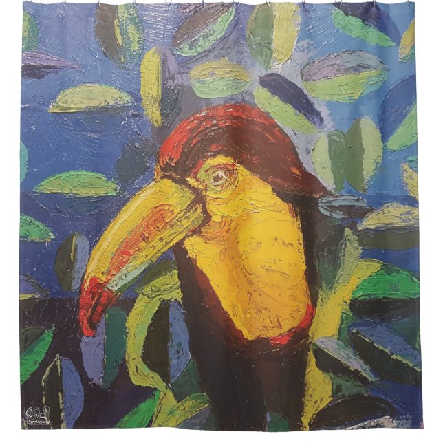 Image of my artwork Toucan Shower Curtain (Front)