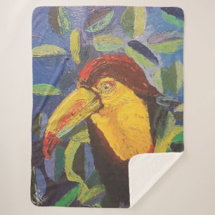Image of my artwork Tucan Sherpa Blanket