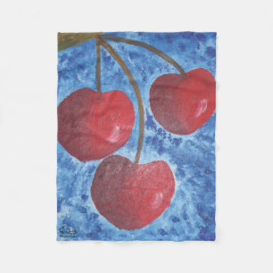 Image of my work Cherries Fleece Blanket