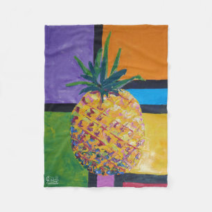 Image of my work Pineapple. Series Fleece Blanket