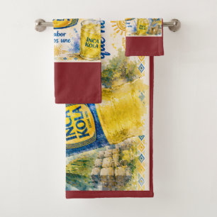 IMAGE OF PERUVIANS' DRINK BATH TOWEL SET