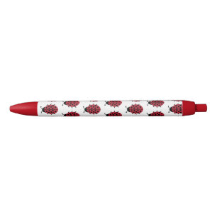 Image of Red and Black Ladybug Pattern Ink Pen
