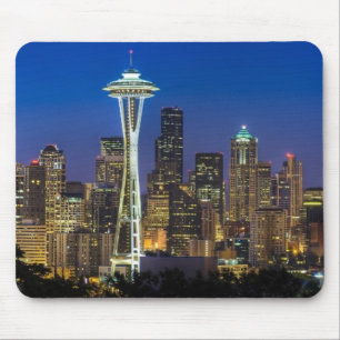 Image of Seattle Skyline in morning hours. Mouse Mat