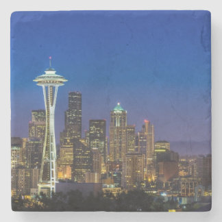 Image of Seattle Skyline in morning hours. Stone Coaster