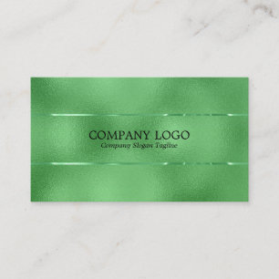 Image of Shimmering green iridescent faux glass Business Card