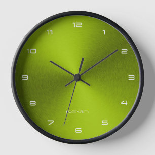 Image of Shiny Green Metallic Texture Clock
