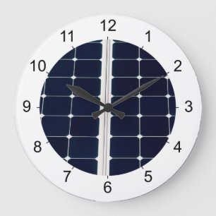 Image of solar power panel funny large clock