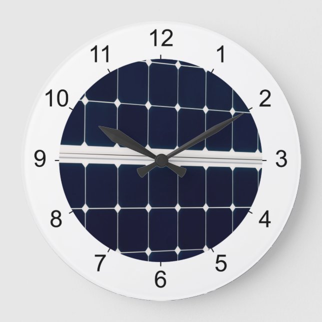 Image of solar power panel large clock (Front)