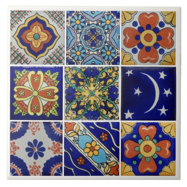 Image of Talavera Tile on 6 x 6 Ceramic Tile (Front)