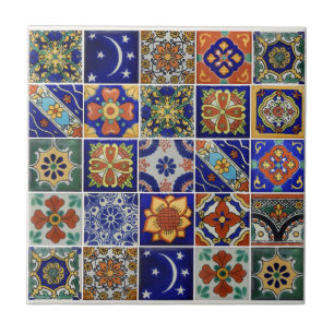 Image of Talavera Tile on Small Ceramic Tile
