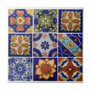 Image of Talavera Tile on Small Ceramic Tile