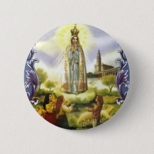 Image of the apparition Our Lady of Fatima 6 Cm Round Badge