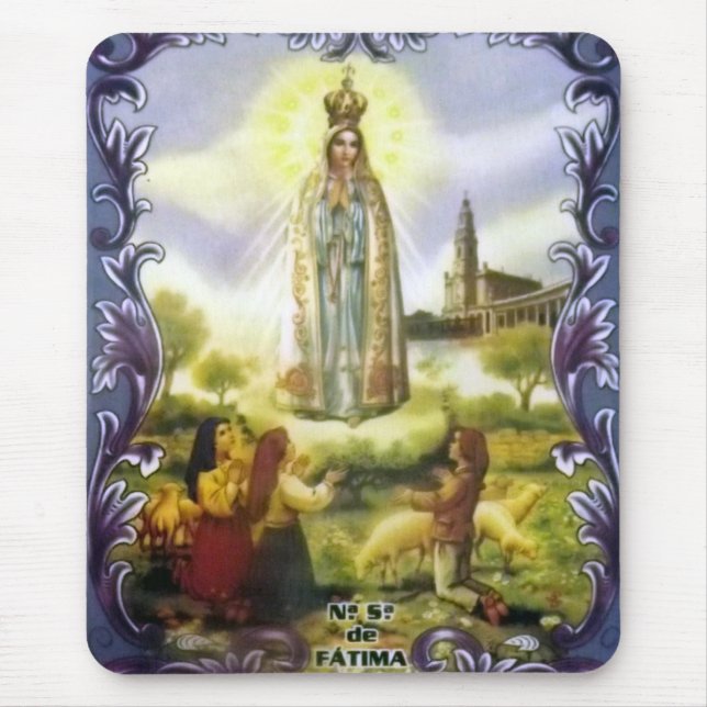 Image of the apparition Our Lady of Fatima Mouse Mat (Front)